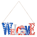 Miniatyrbild 4 av 8: Amerikansk Patriotisk Skylt för 4 Juli, Rustik Väggskylt med Hållbar Struktur & Vattentät Design, Perfekt för Sovrum Vardagsrum Kontor