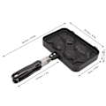 Miniatyrbillede 6 af 8: Taiyaki Fisk Formet Kage Maker Non-Stick Taiyaki Dobbelt Bagepande Vaffel Bageform