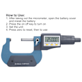 Miniatyrbilde 7 av 8: Digital Mikrometer 0,00005 tommer/0,001 mm Oppløsning Profesjonelle Tykkelsesmåleverktøy 25‑50 mm