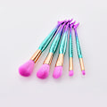 Miniatyrbillede 1 af 2: Luksuriøs Pink Gradient Blå Makeupbørste Havfruehale Design Ansigtspulver Foundation Blush Børste
