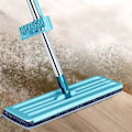 Pikkukuva 5 / 5: Lattia Mop Kuiva Märkä Kaksoiskäyttöinen Mikrokuitu Vapaa Käsinpesu Tasainen Puhdistus Laatta Mop Kotikäyttöön Sininen Mop, 1 Kpl Pyyhkeitä