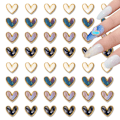Pikkukuva 1 / 6: 48 kpl Sydän Alloy Diamond Kynsikoristeet Koristeet Design Strassit Sydänmuotoiset Koristeet Manikyyri DIY Art Charms Tarvikkeet