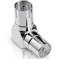 Miniatyrbilde 1 av 5: Set-top boks adapter RF hann til RF hunn TV hunn til hann adapter 90 graders rett vinkel albue f hode