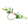 Miniatyrbillede 8 af 8: 4 stk. Servietringe, Enkle Dekorative Håndlavede Blad-Blomster Servietringe til Bryllupper, Nytårspartier 6632