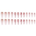 Miniatyrbilde 4 av 6: Lange trykk-på negler Kiste Ballerina Gradient Falske negler Akryl Full dekning Bling Falske negler for kvinner og jenter 24 stk