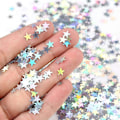 Miniatyrbillede 5 af 5: 3000 stk. Glimtende Stjerne Løse Sekvens Paillettes Bryllupskjole Dekoration DIY 6mm (Sølv #3)