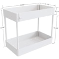Miniatyrbillede 2 af 2: Sunrain Under Sink Organizer, Opbevaring under badeværelsesskab 2-trins Organizer Badeværelsesserie
