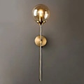Miniatyrbilde 1 av 5: Retro industrielle vegglamper, LED innendørs vegglamper, E14 gull nattbordslamper, ravglasskule vegglamper