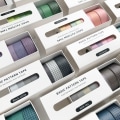Miniatyrbild 5 av 5: Pastellfärgad Washi-tejp - 16 rullar tunn enfärgad Washi