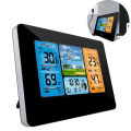Miniatyrbild 1 av 6: Digital trådlös väderstation väckarklocka snooze med utomhus trådlös sensor, prognos digital termometer Hygrometer Barometer temperatur