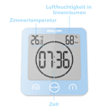 Miniatyrbild 3 av 6: Multifunktionell Timer, Vattentät Pekskärmstimer, Temperatur- och Luftfuktighetsdisplay, Enkel Installation för Badrum, Dusch, Kök (Stor Skärm)