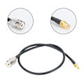 Miniatyrbillede 2 af 5: SMA Hun til UHF Hun Sort Jumper Wire Adapter til UHF Base og Mobile Antenner