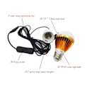 Miniatyrbild 3 av 5: E27 Spiral LED-sollampa, vit, för campingtält, 12 V, 5 W, med 3 meter DC-kabel