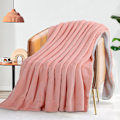 Miniatyrbild 2 av 5: Snugglefilt Fluffig Fleecefilt Rosa - Varm Sherpafilt 150x200cm XL Soffafilt Sofffilt, Tjock Vardagsrumsfilt Mjuk som Vardagsrum