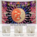 Miniatyrbild 5 av 5: Månblumetapestry Sovrum växt blommig tapestry estetisk Ret