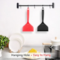 Miniatyrbild 6 av 8: Non-stick Stekspade, Värmebeständigt Köksredskap, Bred Spatel för Non-Stick Kokkärl, Livsmedelsgodkänd Silikonvändare (2-pack)