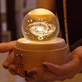 Miniatyrbillede 3 af 4: BIAOQINBO Løvetand, 3D Krystalkugle Belysning Musikboks, Glas