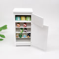 Miniatyrbild 3 av 5: 1:12 Vit Minikylskåp Utmärkt Möbelmodell Kök Tillbehör, Miniatyr Möbelmodell