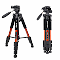 Miniatyrbild 1 av 6: Justerbart Höjd Stativ, Professionellt 143cm Stativ med Hållbar Konstruktion för Kamera DSLR, Snabbkopplingsplattor för Enkelt Kamerabyte, Bred