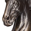 Miniatyrbillede 3 af 8: Multifunktionel Hestehoved Skulptur Resin Heste Bogstøtter til Hjem Kontor Stue BS20900 Bronze Hest