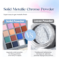 Miniatyrbild 3 av 7: Nagelpulverset, 16 färger pigment solid iriserande neon manikyr glitter hem DIY salong naglar