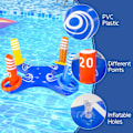 Miniatyrbild 3 av 6: Uppblåsbar ringkastningsspel för pool med 6 flytande ringar