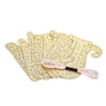 Miniatyrbild 1 av 5: JUST MARRIED Banner Bunting Letter Streamer Bröllopsdekoration (Guld)