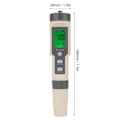 Miniatyrbillede 5 af 5: 4-i-1 EC/TDS/ Salinitet/Temperatur Tester Multifunktionel Vandkvalitetstester til Akvarium
