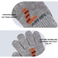 Miniatyrbilde 3 av 5: Vintertegnede femfingerhansker for gutter, strikket plysj, barnehage