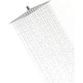 Miniatyrbillede 1 af 5: Brustet Stål Bruseshower - Vandbesparende Bruseshower, 30CM Kvadratisk Bruseshower, Universal Regnbruseshower 1/2 Tomme Gevind, 360° Drejelig