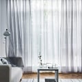 Miniatyrbild 2 av 8: Transparenta gardiner vardagsrum stångficka fönstergardinpanel