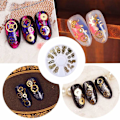 Miniatyrbillede 5 af 8: Boks-pakket (ca. 100 stk.) Ultratynde 3D Punk Time Gears Neglebeslag Neglekunst Dekorationer Legering Manicure DIY Negletips