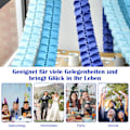 Miniatyrbillede 4 af 5: Vakuum - 8 stk. Kløverpapirtegning - Mørkeblå+Lyseblå+Tiffanyblå+Himmelblå