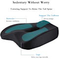 Miniatyrbild 3 av 5: Ortopedisk design med memory foam, bekväm sittdyna med andningsbart tyg för anpassningsbart stöd och tryckavlastning, ergonomisk sittkudde med långsam återgång