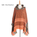 Miniatyrbillede 2 af 6: Dame Boheme Aztec Print Tæppe Poncho Hoodie Kappe Sjal