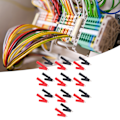 Miniatyrbild 1 av 8: 10-pack krokodilklämmor Testverktyg Isolerad Säkerhetsklämma för Elektroniska Instrument