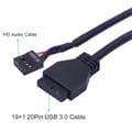 Pikkukuva 4 / 5: 5 Portin USB 3.1 Type-C Hub Splitter USB3.0 USB-C Etupaneeli HD Audio Virtajohdolla PC:lle 3.5in
