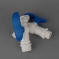 Miniatyrbild 4 av 5: Tankkulventil för omvänd osmos vattensystem, solid mässingskonstruktion med keramisk ventilkärna, miljövänlig blyfri, snabbanslutningsrör för