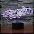 Miniatyrbild 1 av 5: Fantastisk 3D Nattlampa, Färgskiftande Lampor Optisk Illusion, Låg Värmeledningsförmåga Energibesparande 3D Visuella Effekter, Dekorativ Lampa för