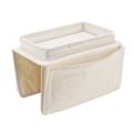 Miniatyrbillede 1 af 5: Sofa Bakke Foldbar Arm Opbevaring Holder Bord 600D Oxford Klud Sidelommer til Sofa, Beige