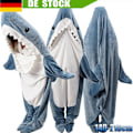 Miniatyrbillede 1 af 5: Hark Blanket Haj-Onesie Hai Tæppe Til At Trække På Voksne Sovepose Kostume, L/170*70cm