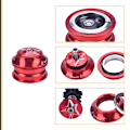 Miniatyrbilde 3 av 5: Styrehode for sykkel, aluminiumlegering, erstatning, tilbehør (rød)