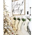 Miniatyrbillede 4 af 7: Julestrømper, Elegant Rustik Charme Kabelstrikket Strømpe, Akrylfibre Pejs Juletræsdekoration