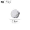 Miniatyrbild 2 av 5: Nail Art 3D Resin Vit Ros Blomdesign Aurora Kronblad Nagel