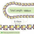 Miniatyrbild 2 av 5: 1 rulle 10 Yards Rhinestone Chain, 1,5 mm Crystal Rhinestones Close Chain Roll, Crystal Claw Cup Chain Style 3
