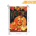 Miniatyrbilde 2 av 6: Vertikal flagg med Halloween-gresskar - 12 x 18 tommer