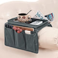 Miniatyrbillede 5 af 5: Sofa Bakke Foldbar Arm Opbevaring Holder Bord 600D Oxford Klud Sidelommer til Sofa