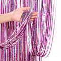 Miniatyrbild 4 av 5: Glittergardin i folie med fransar, 4 stycken, 1x2,5 m