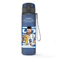 Bärbar blå sportvattenflaska med stor kapacitet och Messi-tryck - 560 ml
