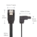 Miniatyrbild 3 av 8: 1 x 40 cm III-kabeluppsättning datakabel 6 Gbps anslutningskabel